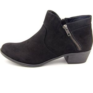 American Rag Suede Ankle Boot, Short Heel Zipper Bootie